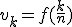 v_k=f(\frac{k}{n})