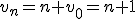 v_n=n+v_0=n+1