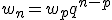 w_n=w_pq^{n-p}