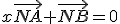 x\vec{NA}+\vec{NB}=0