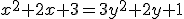 x^2+2x+3=3y^2+2y+1