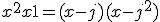 x^2+x+1 = (x-j)(x-j^2)