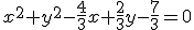 x^2+y^2-\frac{4}{3}x+\frac{2}{3}y-\frac{7}{3}=0
