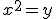 x^2=y
