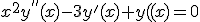 x^2y^{''}(x)-3y^'(x)+4y(x)=0