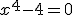 x^4-4=0