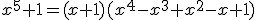 x^5+1=(x+1)(x^4-x^3+x^2-x+1)