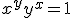 x^y + y^x = 1