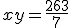 x + y = \frac{263}{7}