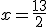 x = \frac{13}{2}