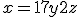 x = 17 + y + 2z