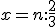 x = n : \frac{2}{3}