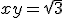 x+y = \sqrt{3}