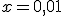 x=0,01