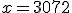 x=3072