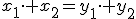 x_1\cdot x_2=y_1\cdot y_2