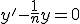 y'-\frac{1}{n}y=0