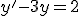 y'-3y=2