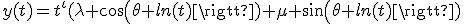 y(t)=t^{\iota}(\lambda cos(\theta ln(t))+\mu sin(\theta ln(t))