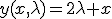 y(x,\lambda)=2\lambda x
