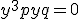 y^3 + py + q = 0