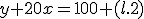 y+20x=100 (l.2)