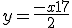 y = \frac{-x+17}{2}