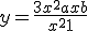 y = \frac{3x^2+ax+b}{x^2+1}