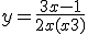 y = \frac{3x-1}{2x(x+3)}