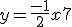 y = \frac {-1}{2}x + 7