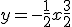 y = -\fr{1}{2}x+\fr{3}{2}