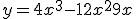 y = 4x^3-12x^2+9x 