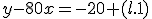 y-80x=-20 (l.1)