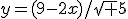 y=(9-2x)/\sqrt 5
