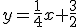y=\frac{1}{4}x+\frac{3}{2}