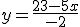y=\frac{23-5x}{-2}
