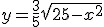 y=\frac{3}{5}\sqrt{25-x^2}