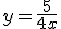 y=\frac{5}{4x}