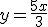 y=\frac{5x}{3}