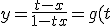 y=\frac{t-x}{1-tx}=g(t;-x)