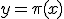 y=\pi(x)