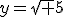 y=\sqrt 5