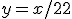 y= x/2 +2