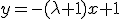 y=-(\lambda+1)x+1