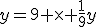 y=9 \times \frac{1}{9}y