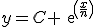y=C exp(\frac{x}{n})