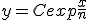 y=Cexp\frac{x}{n}