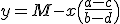 y=M-x\(\frac{a-c}{b-d}\)
