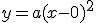 y=a(x-0)^{2}