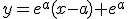 y=e^a(x-a)+e^a